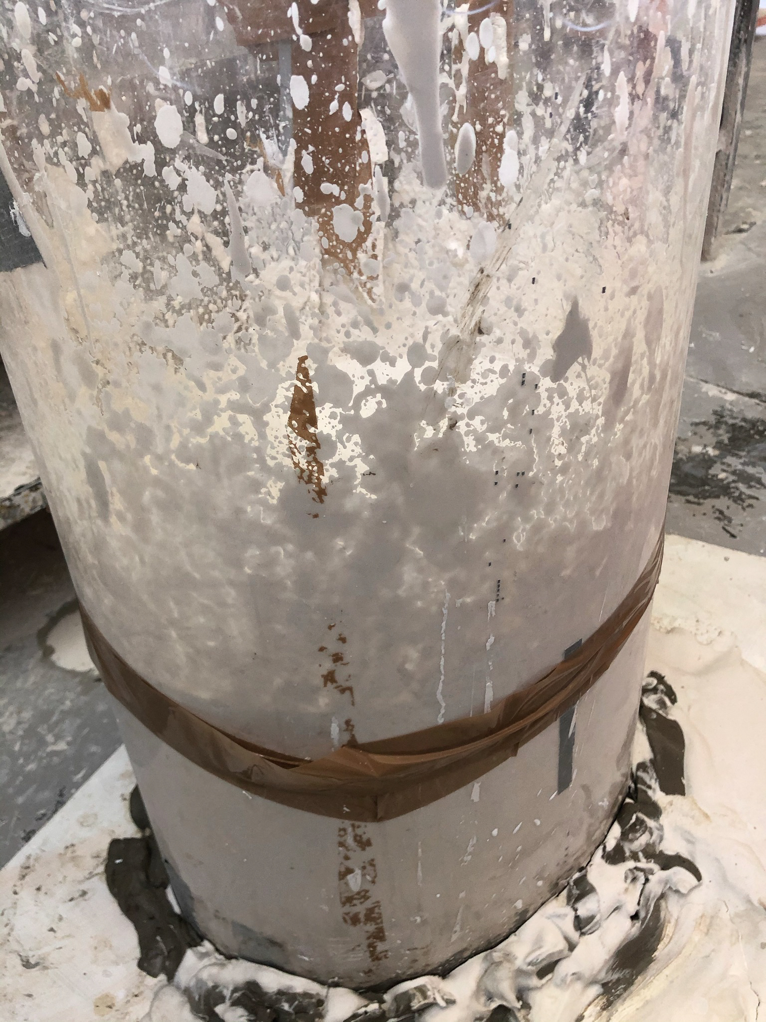 Slipcast multanni mitti and stoneware pieces — collection from the residency on display at BLEND